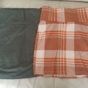 Two mini skirts